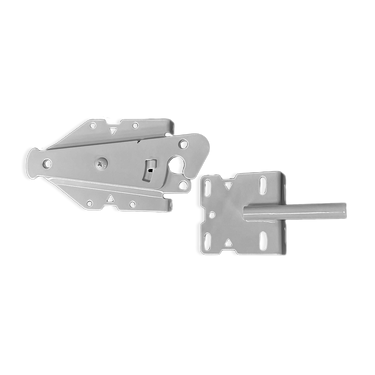 STANDARD PVC GATE LATCH - 2-SIDED LOCKABLE - STAINLESS STEEL - WHITE